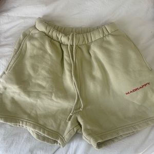 Yellow madhappy sweatshorts. Size XS